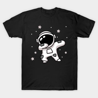 Cute Dabbing Astronaut Funny Space Kids T-Shirt